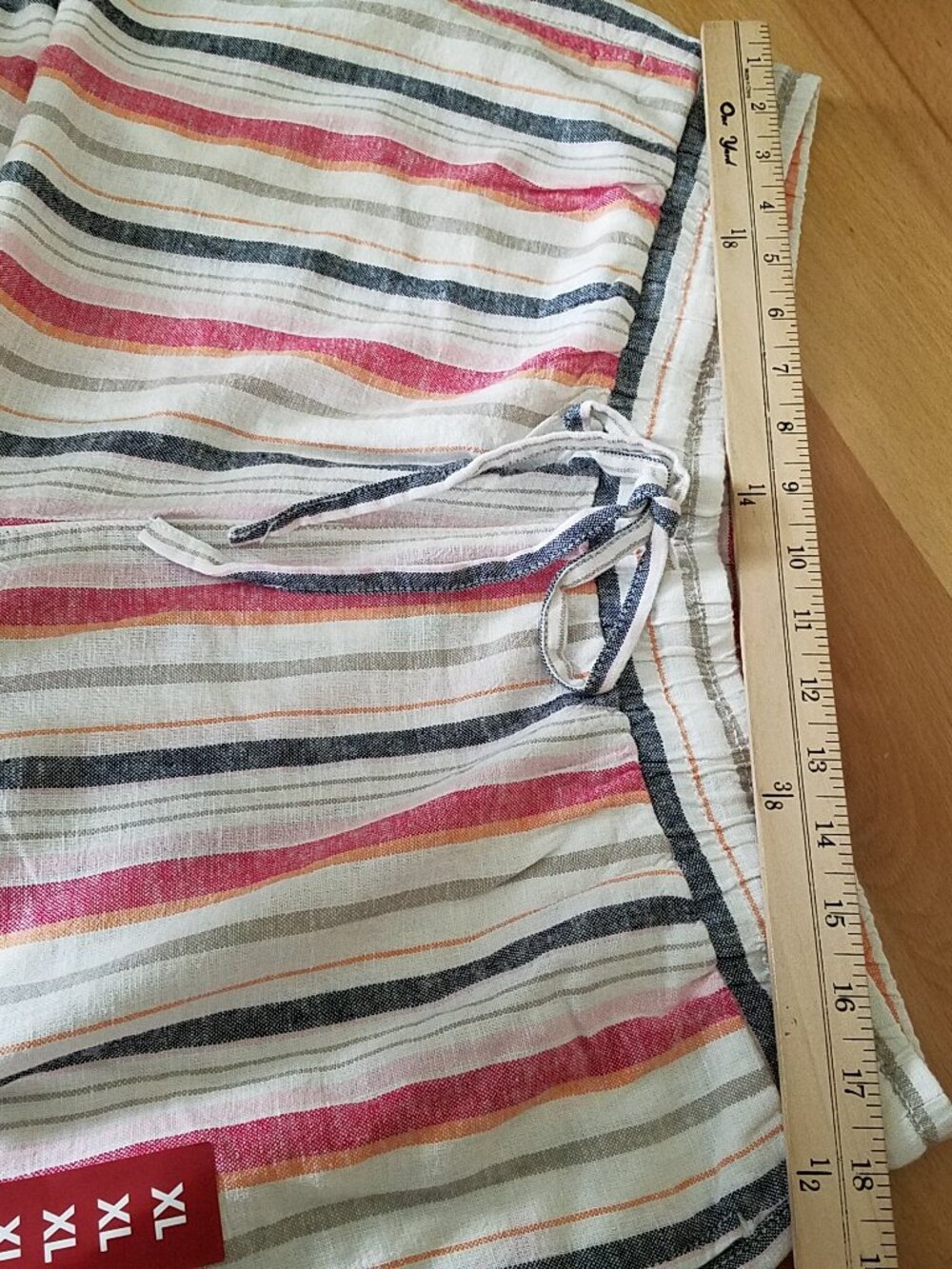 Rafaella Linen Blend Pants XL Star White (Striped) NWT Lightweight - Picture 5 of 14